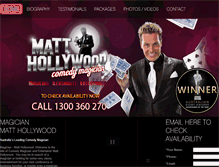Tablet Screenshot of matthollywood.com.au